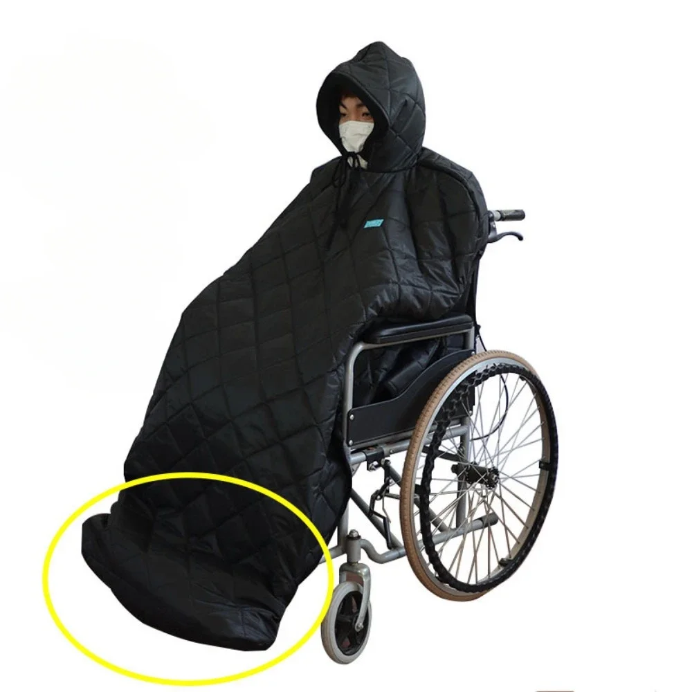 Portable Elder Wheelchair Windproof Blanket Warm Cover Knee Leg Protectors Winter Windproof Cold Proof Blanket Thickened Outdoor