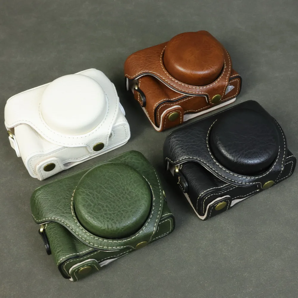 Retro Crossbody Camera Bag For Sony ZV-1F ZV1 ZV1M2 ZV1II RX100 Camera Leather Case Portable PU Cover For Canon G7X2 G7X3 vlog