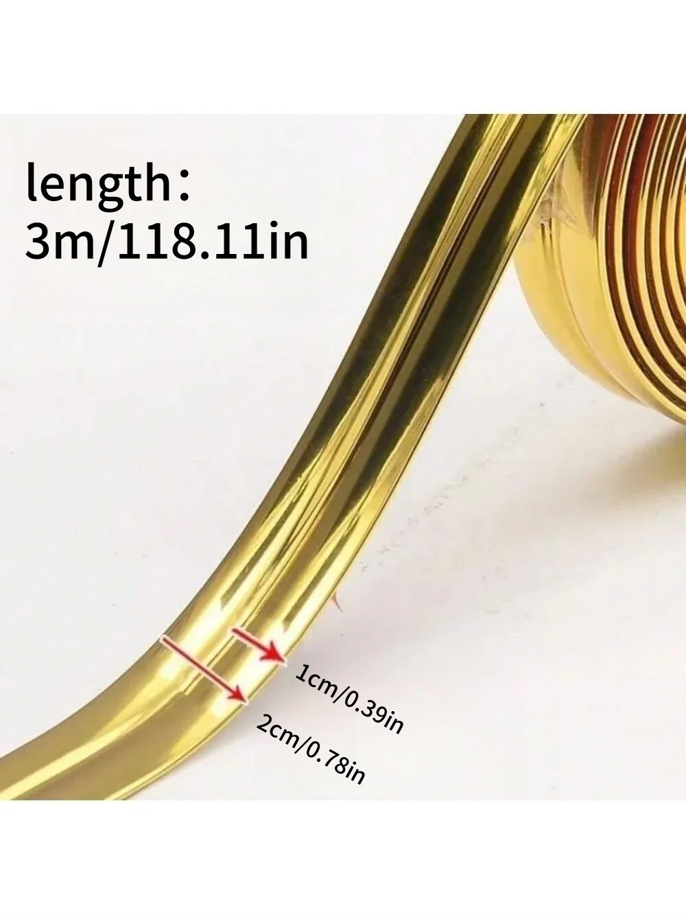 1pc PVC Self-adhesive decorative tape  background wall inner corner Decor Strip Furniture Table Edge Anti-collision Bumper tape