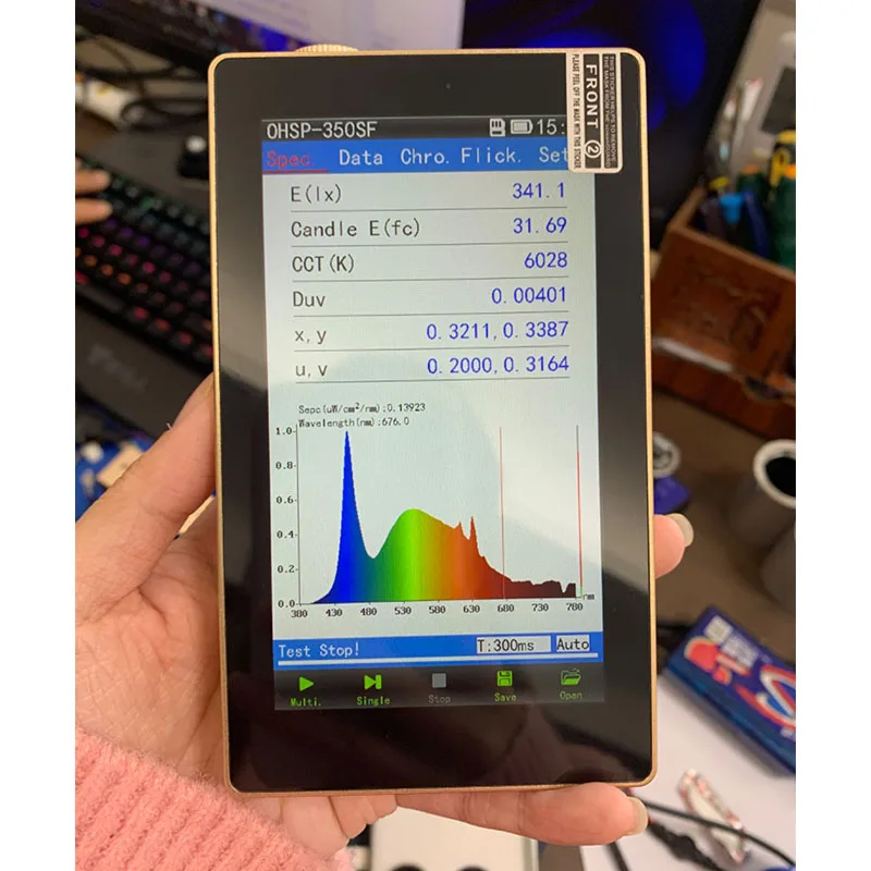 OHSP350P PAR Light Meter Plant Spectrometer for Spectrum umol/m2/s Tester with PC software