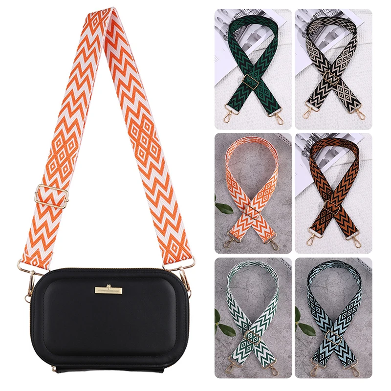 

138cm Adjustable Bag Strap Crossbody Shoulder Wide Bag Strap National Style Fashion Embroidery Replacement Handles Bag Accessory