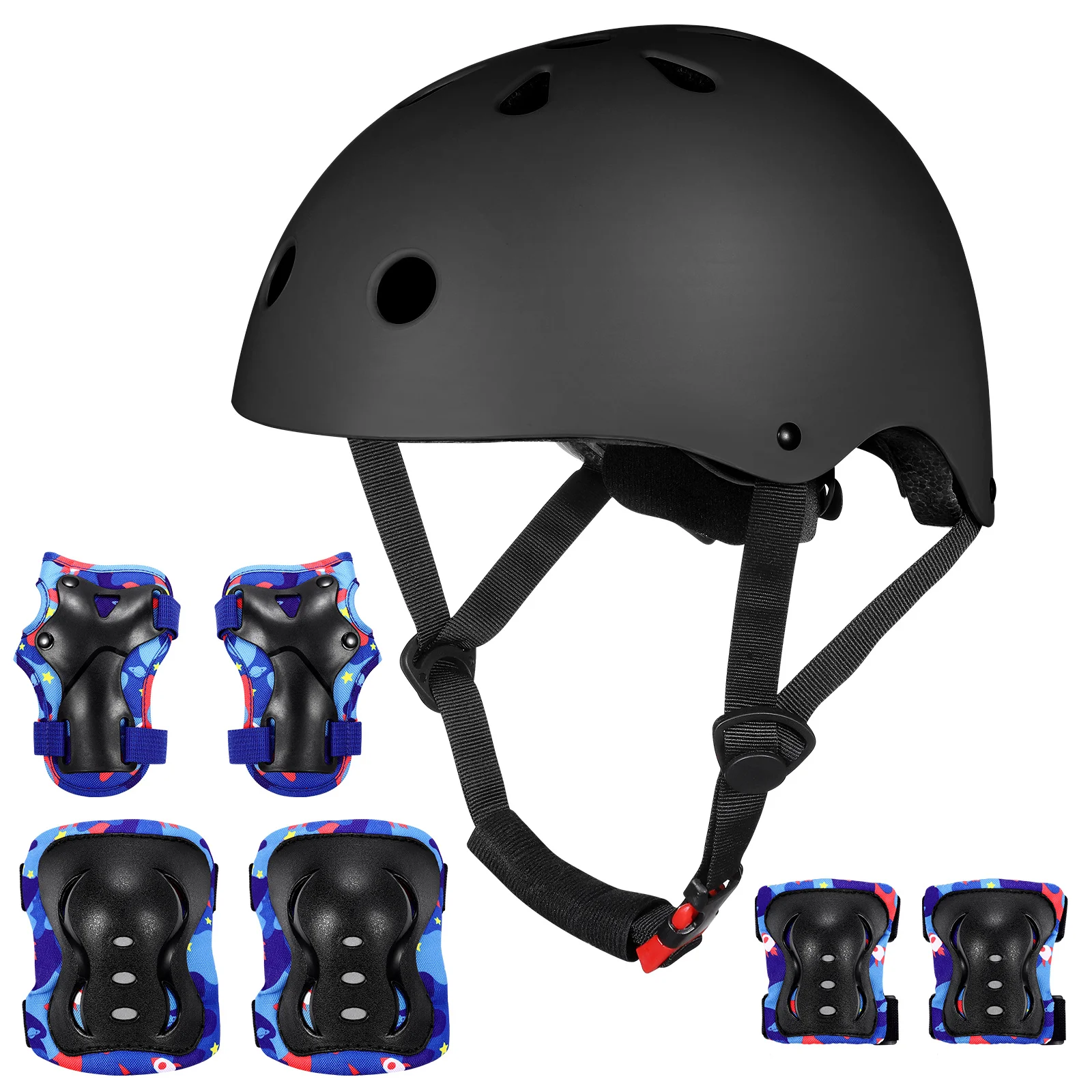 

Sports Protective Gear Set Lightweight ABS Shell Ventilated Design for Cycling Skateboarding Roller