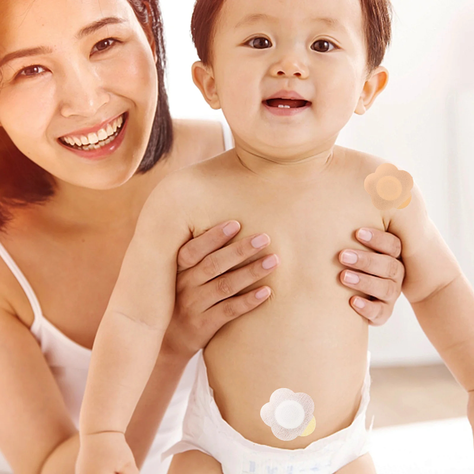 Adesivo para umbigo de bebê, 200 peças, respirável, à prova d'água, adesivo para cuidados umbilicais, recém-nascido, adesivo amigável à pele, umbigo