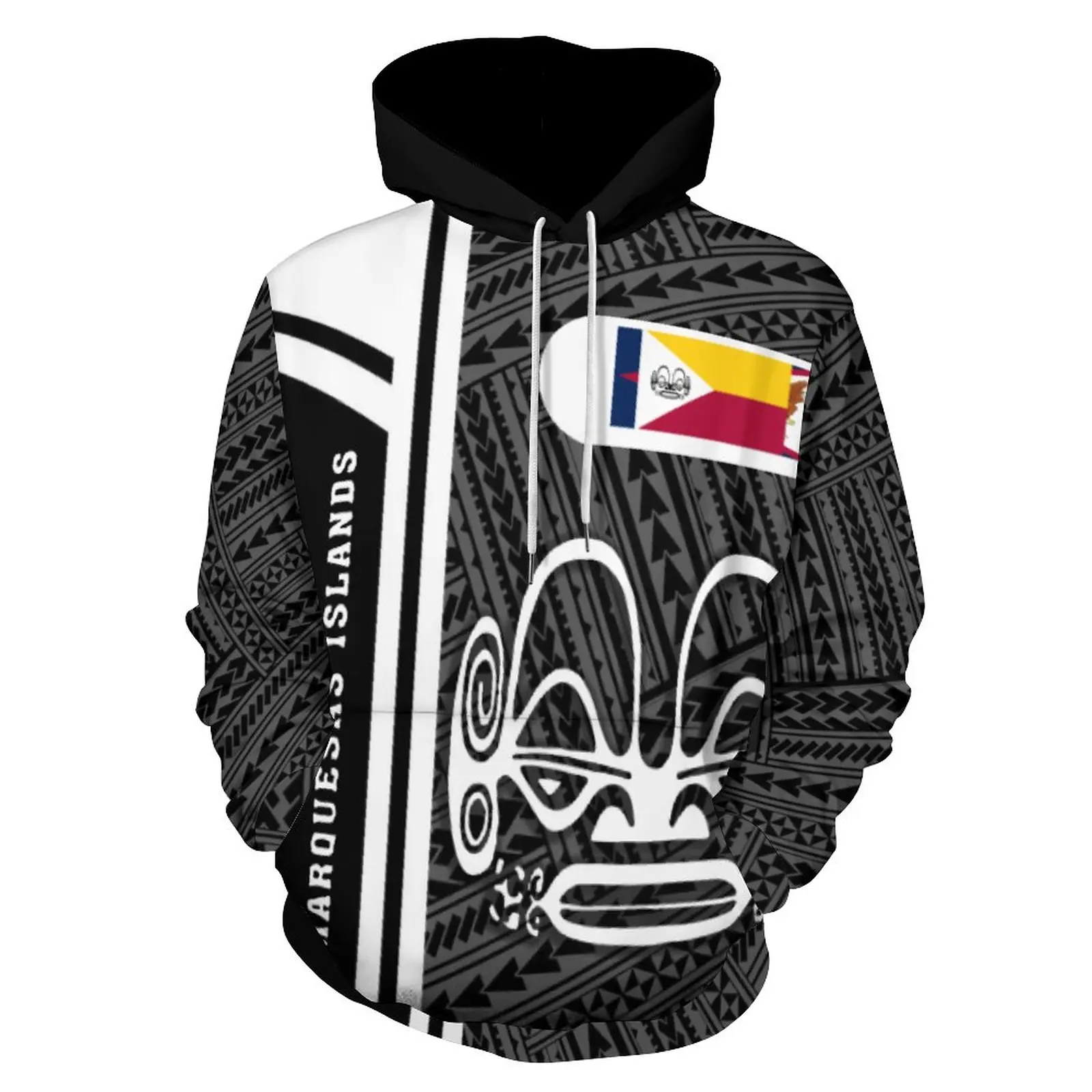 

2022 Best Selling Pacific Island Art 6XL Windproof Hoodie Polynesian Trendy Samoan Tribal Design Sports Hoodie Drop Shipping