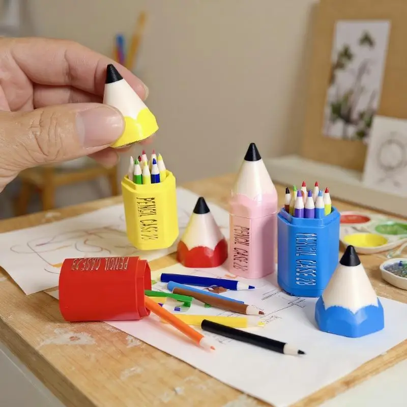 Interactive Play Toy for Children: 10/12pcs Dollhouse Miniature School Supplies and Colored Pens Accessories Set