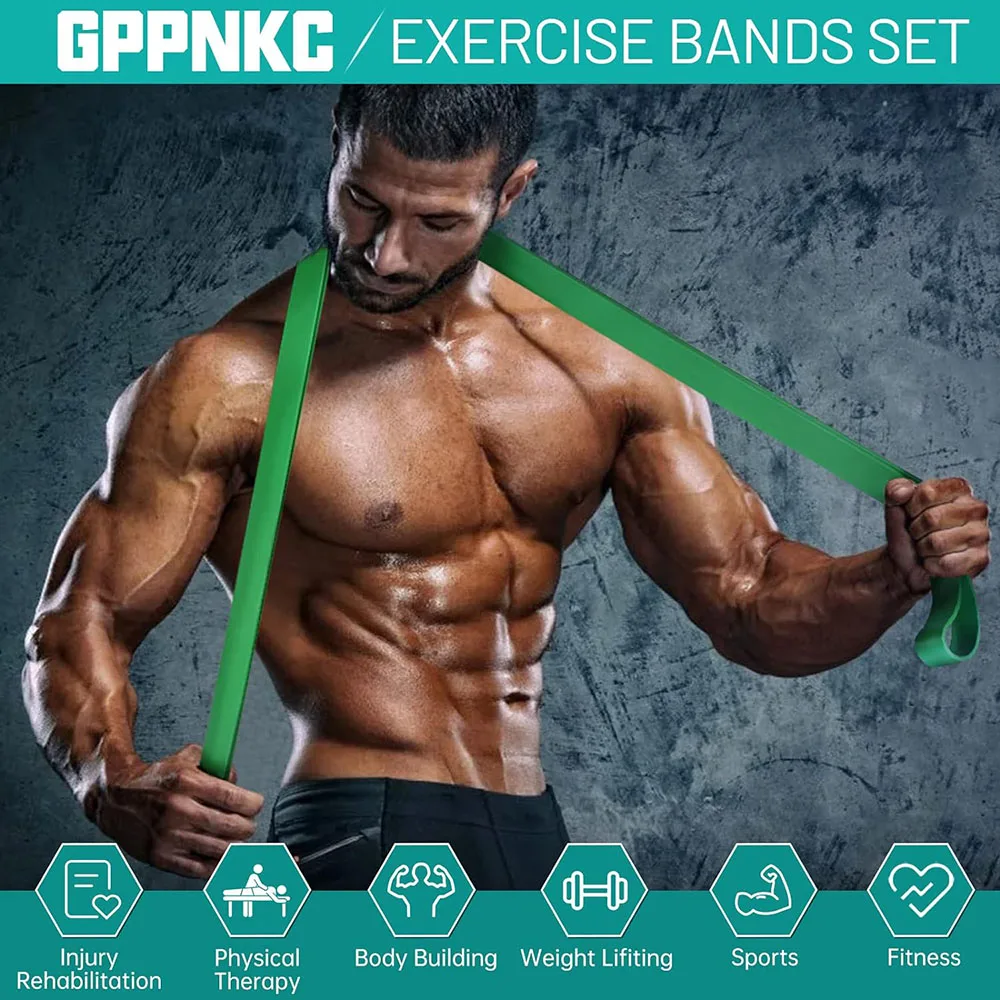 Widerstand Band Heavy Duty Latex Sport Elastische Gürtel Pull Up Assist Bands Für Pilates Workout Fitness Form Körper Home Gym – Detail 5