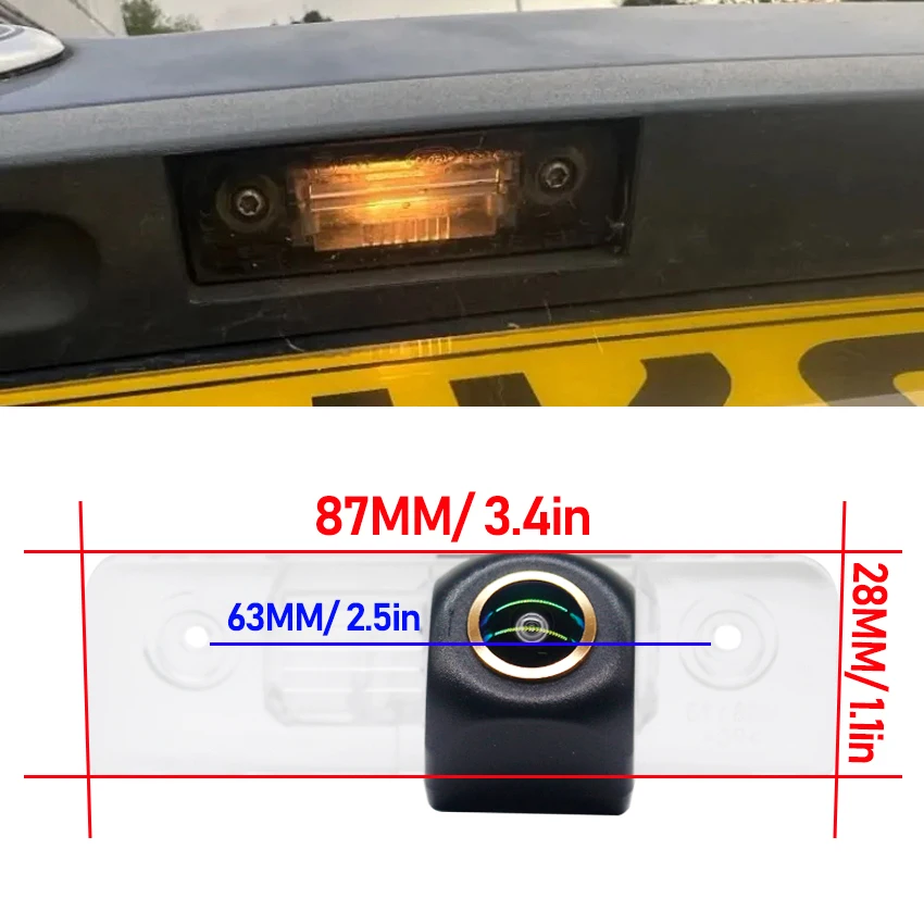 Rear View Camera For Ford Mustang GT CS 2005~2014 CCD Night Vision Reverse Camera Backup Camera License Plate Camera Golden Lens