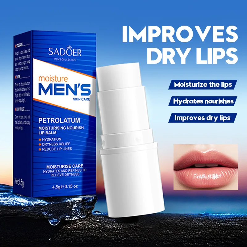 Men Lip Balm Moisturizing Hydration Fading Lip Lines Anti-Cracking Remove Dead Skin Refreshing and Not Greasy Exquisite Lip Care view 2