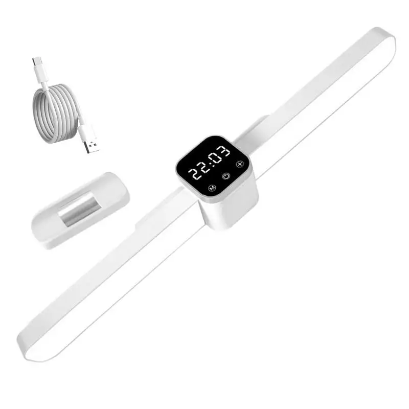 

Magnetic Under Cabinet Lights Wall Lamp 3 Color Temperature Under Cabinet Lights LED Closet Lamp With Clock For Kitchen Stairs