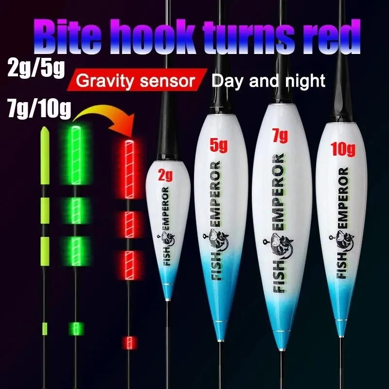 Fishing Smart Electronic Float Gravity Sensor Led 2g 5g 7g 10g Great Buoyancy 2024 Pose Bobbers With CR425 Battery Glow Stick