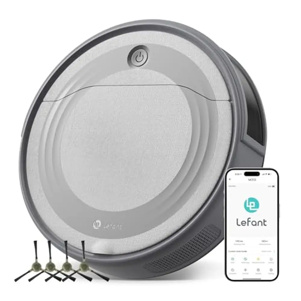 Powerful Suction Robot Vacuum Cleaner Quiet 160 Mins Self-Charging Slim HEPA Filtration Robotic Vacuums Hard Floors Low Pile