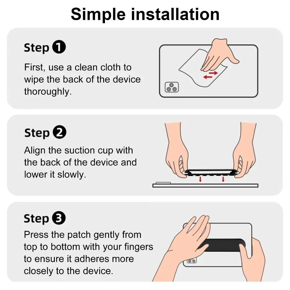 Universal Suction Cup Tablet Hand-Strap Anti-loss Silicone eReader Holder Non-slip Solid Color Fixed Belt