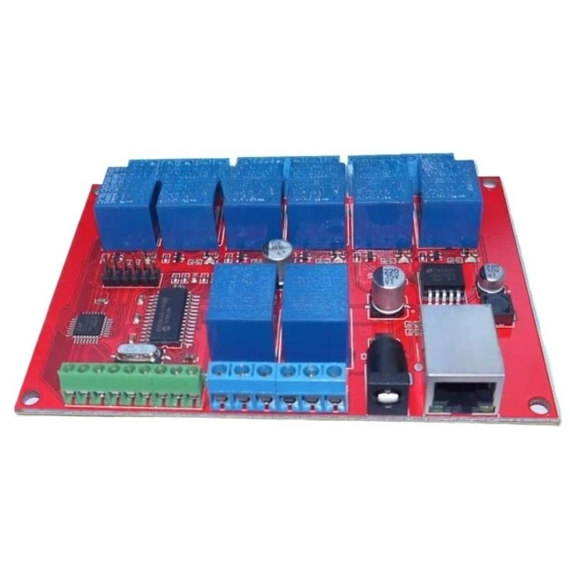 For 8-Channel Ethernet Relay, Network Switch, Jog Delay TCPUDP Module Controller, Local Button