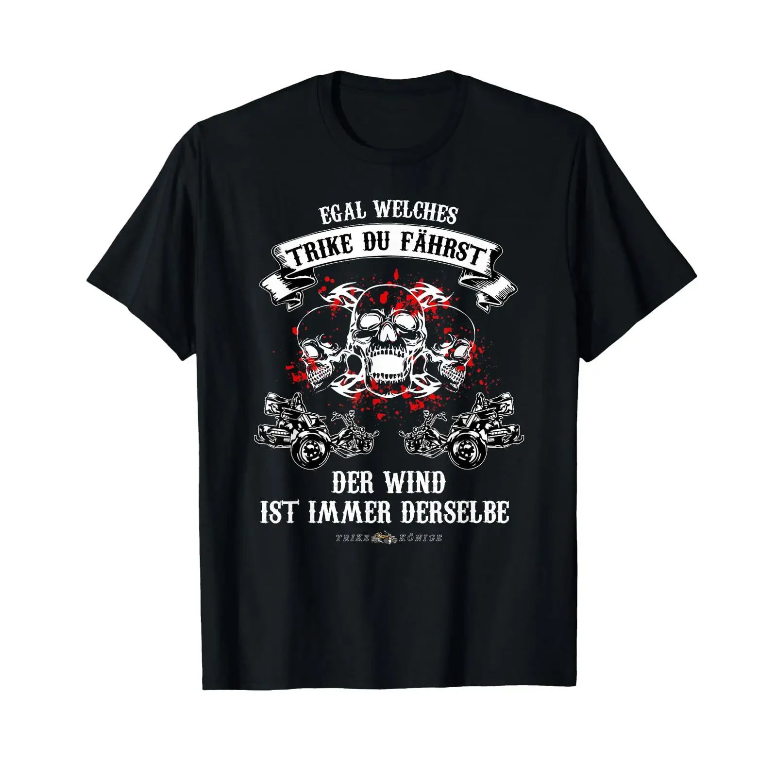 No matter which trike you ride a fun motif T shirt vintage Washed Comfortable graphic Breathable Top For Everyday Wear