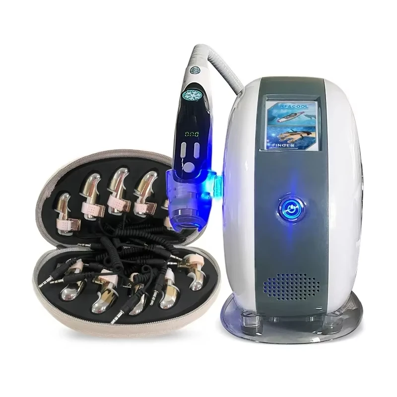 Microcurrent Therapy RF EMS Golden Fingers Body Massager for Face Lifting Meridians Dredging