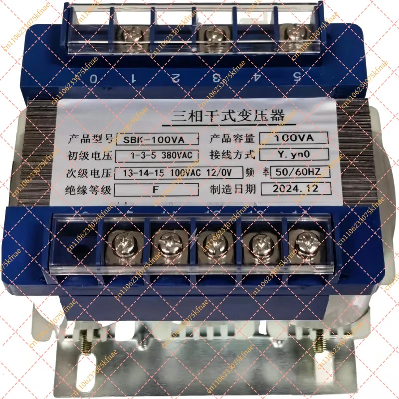 Three Phase Dry Type Transformer 380V to 100V 100W Three-phase 4-wire Metering Sampling Power Transformer