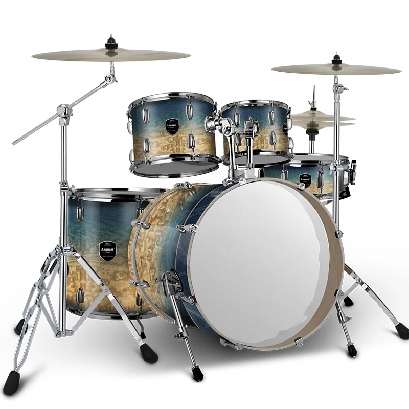 New professional level jazz drum set musical instrument acoustic drum kit for adults