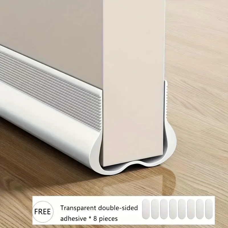 1 Pc Adjustable Soft PVC Door Bottom Draft Stopper, Waterproof Sealed Noise-Reducing Insect-Proof Reusable Under Door Wind Block