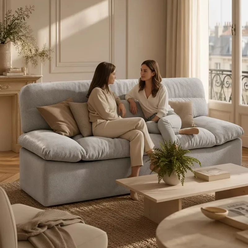 Three-seater modern design modular compression sofa set high quality sponge seat cushion color size apartment living furniture