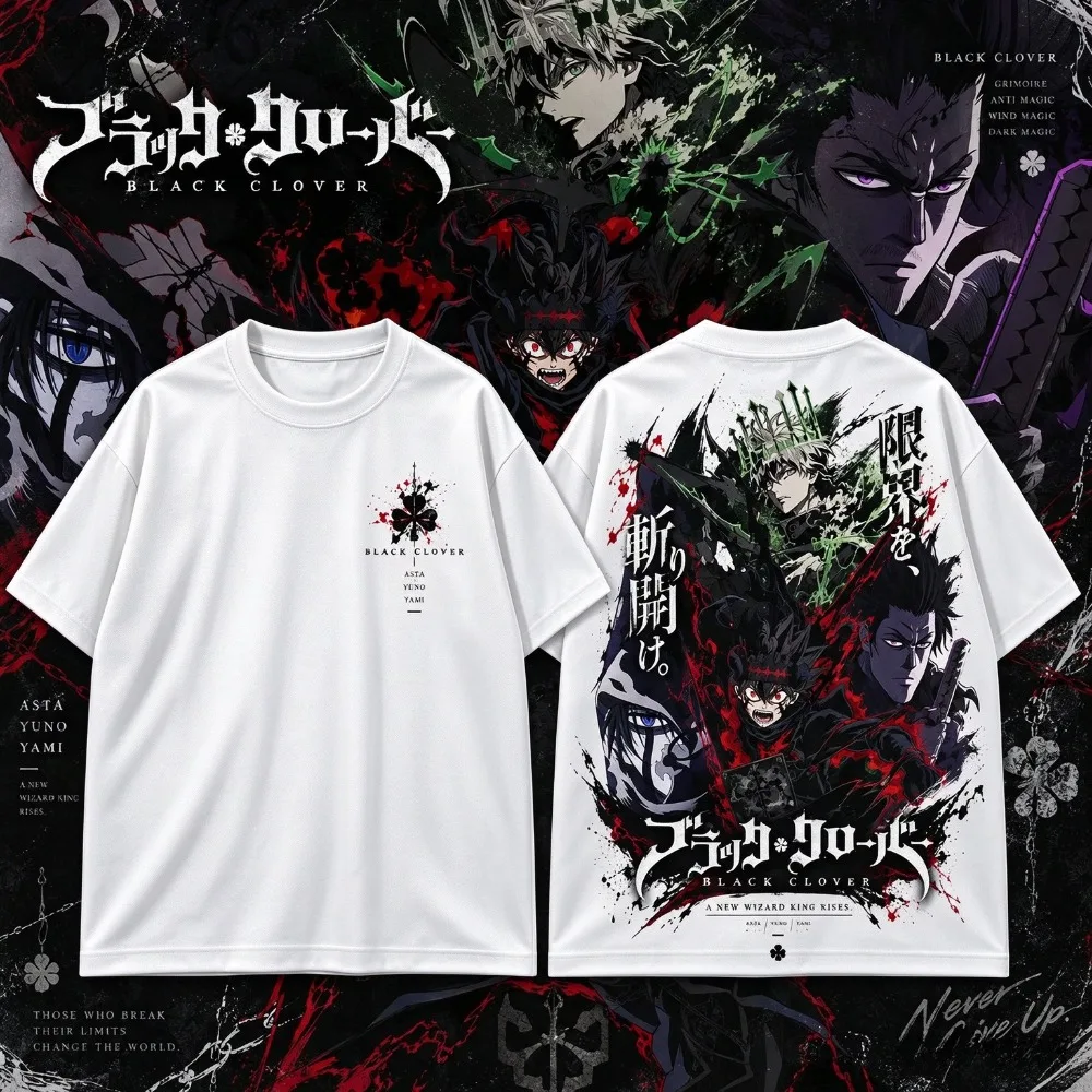 New Black Clover 2026 The Final Arc Asta Demon Print T Shirt Unisex Men Women Anime Short Sleeve Fashion Tee