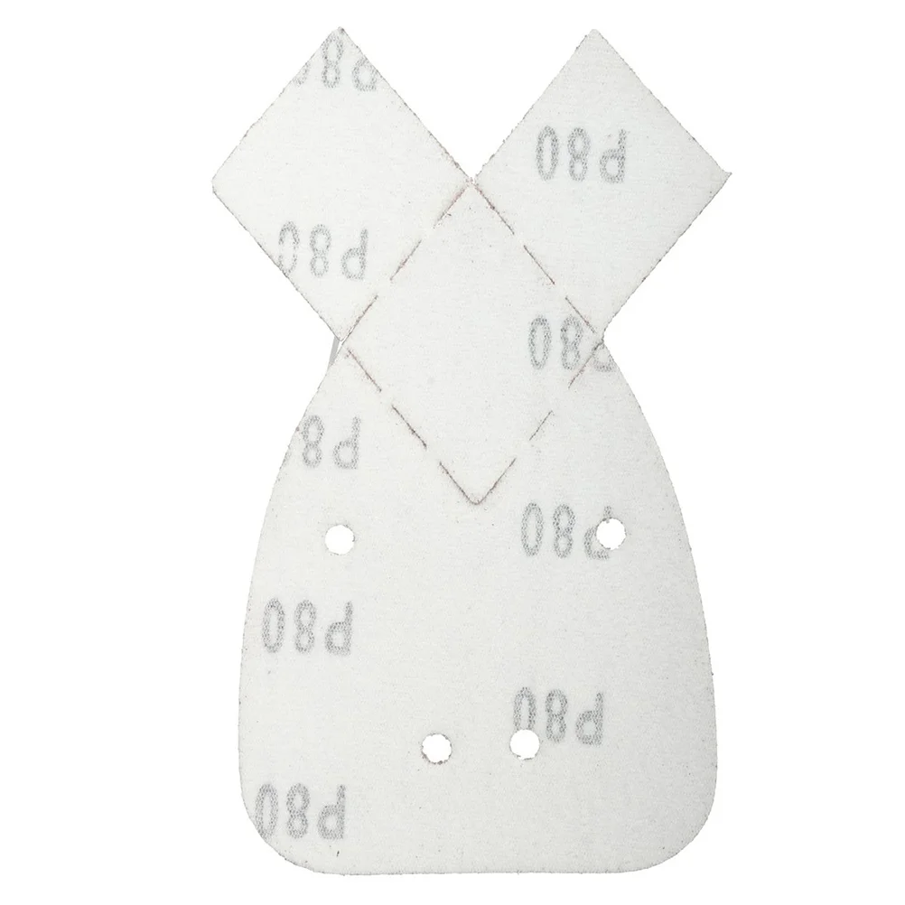 40 pçs discos de lixamento de laço de gancho 4 furos grit 40 60 80 120 almofadas triangulares para rebarbação limpeza não tecido abrasivo umidade calor