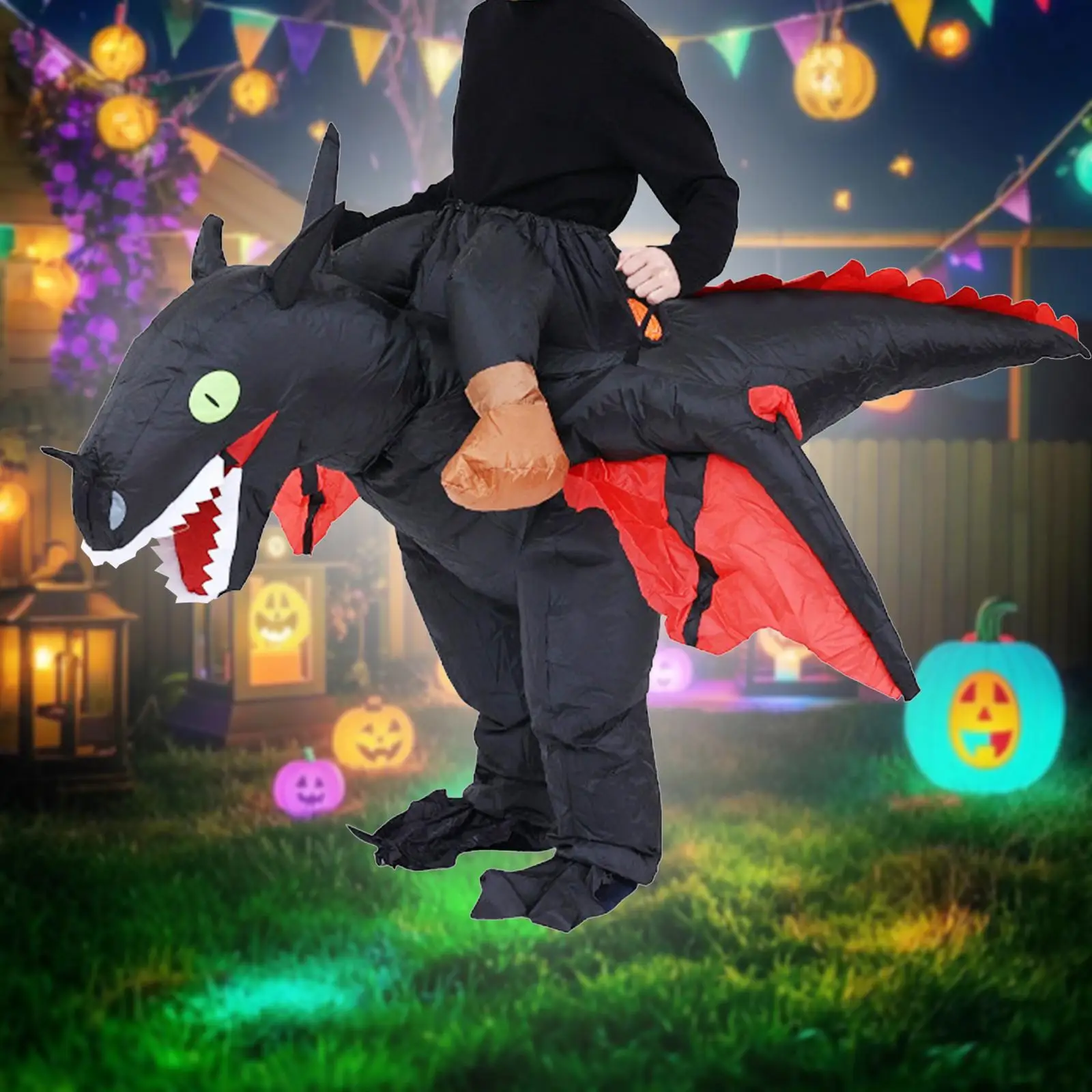 

Halloween Inflatable Dragon Costume Clothing Adults Dress up Man Women Outfit Inflatable Jumpsuit for Stage Performance Party