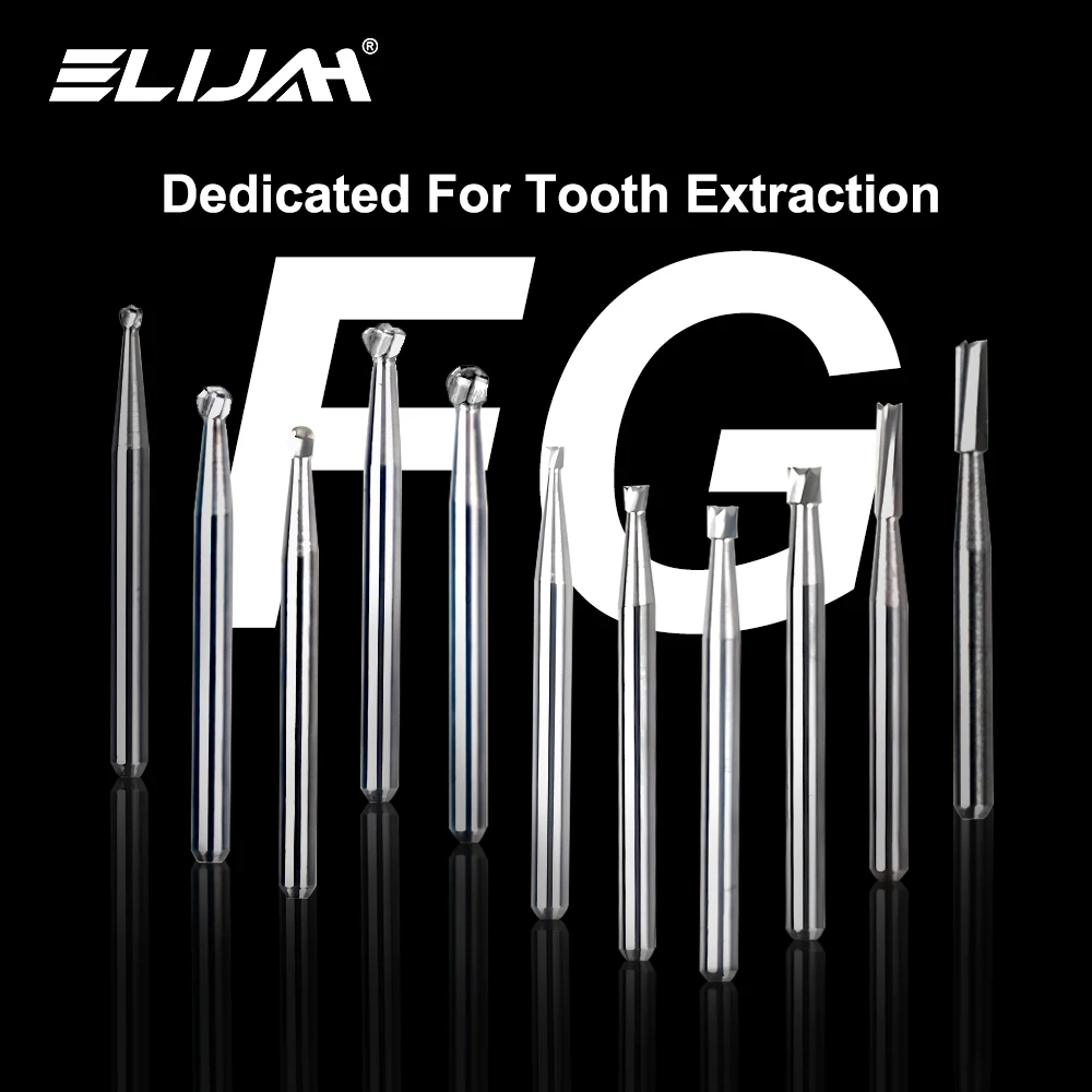 ELIJAH 50 шт./5 коробка стоматологические круглые боры из карбида вольфрама 1,6 мм FG полировальное сверло клубника высокоскоростной наконечник инструмент для стоматолога
