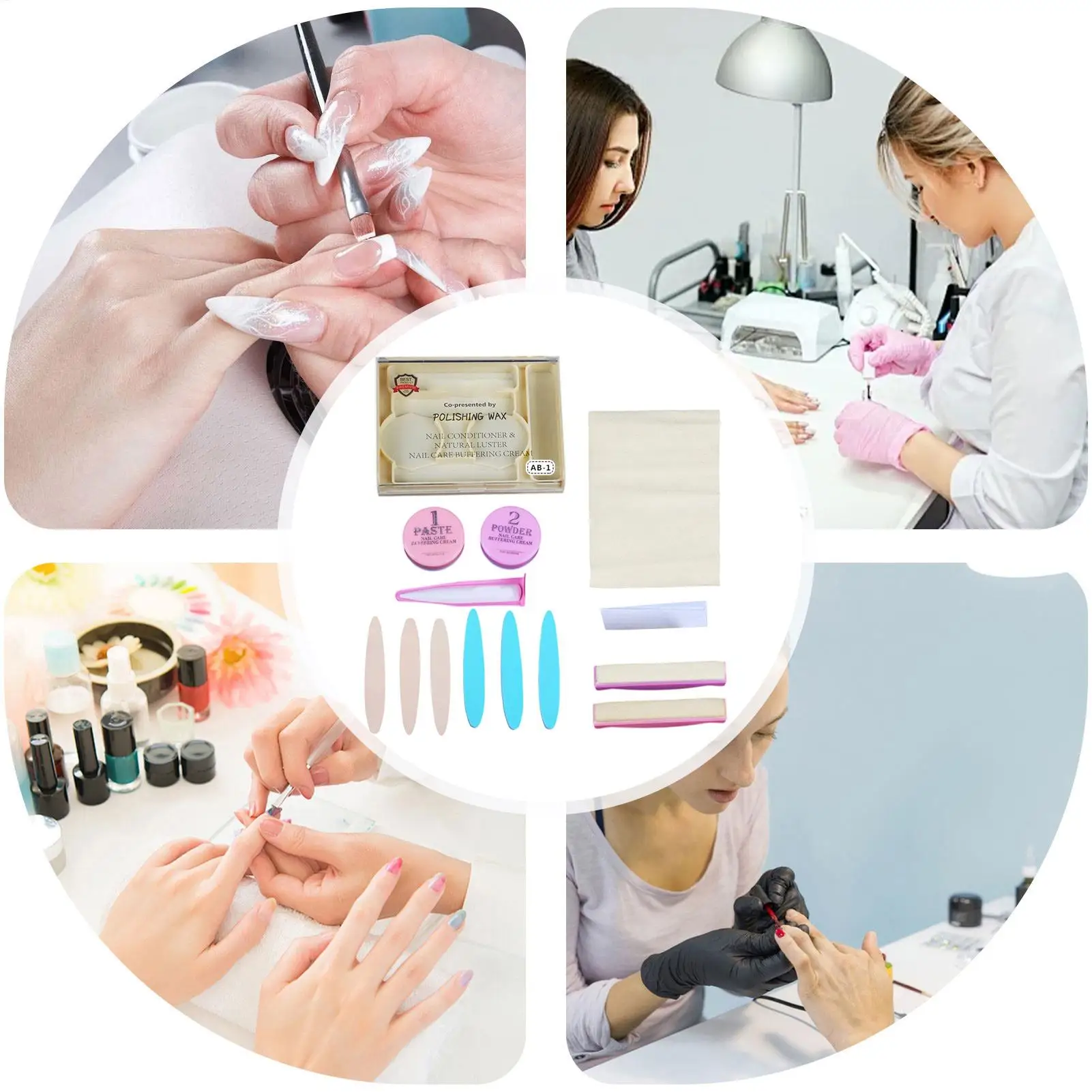 Natural Nail Prep Set with Buffer Shine Pedicure Nail Manicure Kit Kit for Women for Women Girls Beginner Home Salon Daily Party