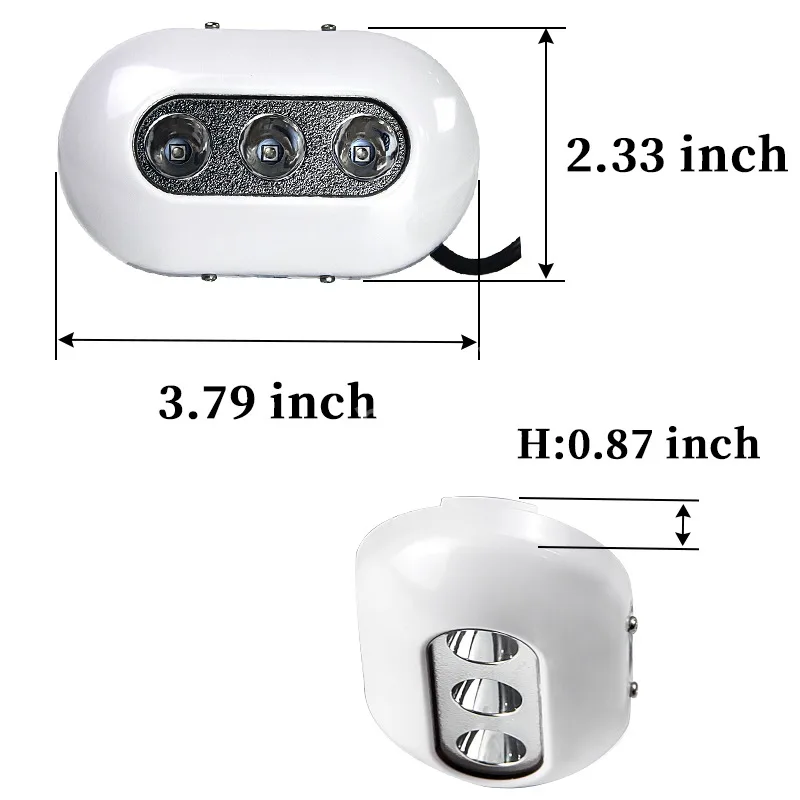 Luz LED Subaquática 10-30VDC/5,6W/15 ° /IP68/Azul