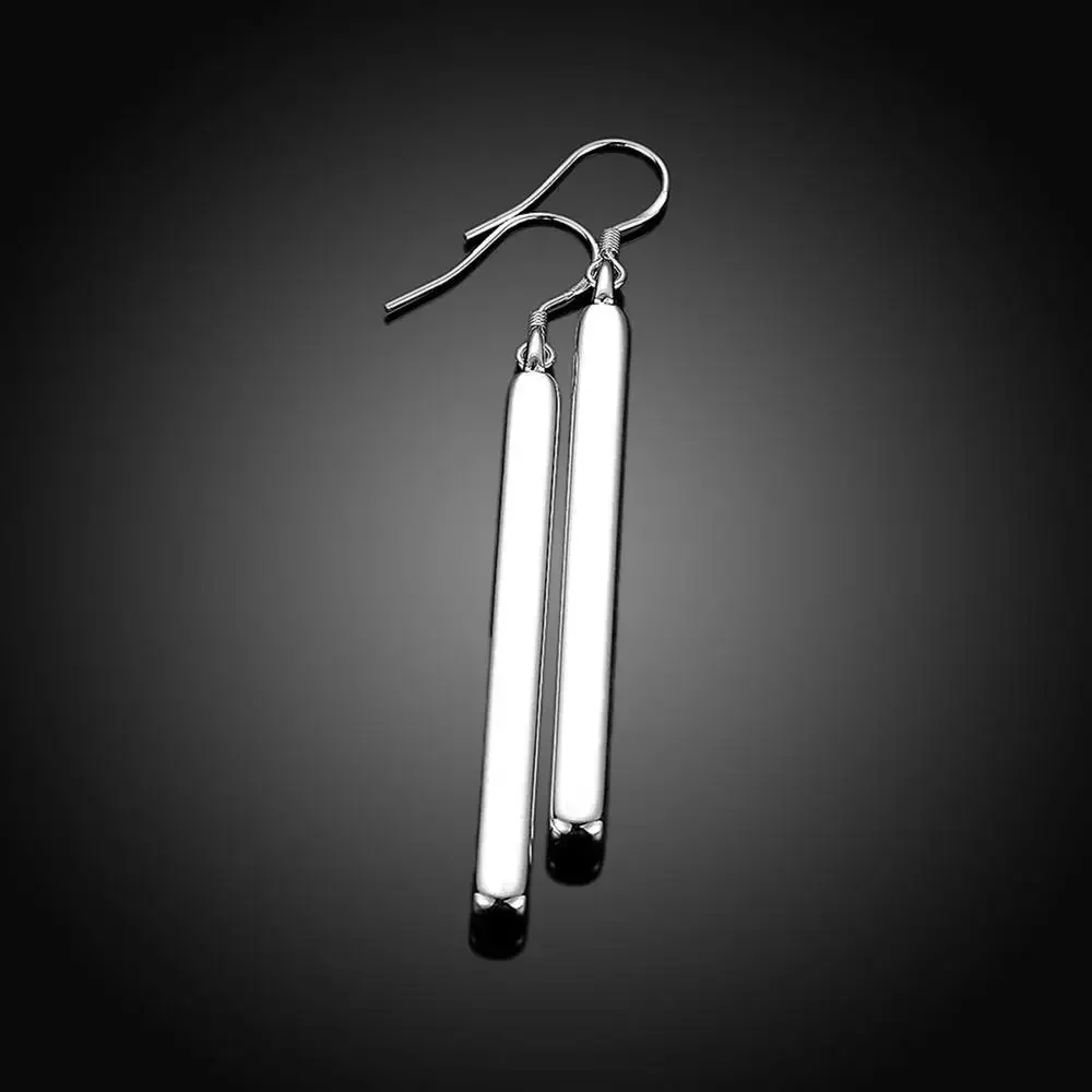 Hot 925 Sterling Silver Earring High Quality Fashion Woman Jewelry Long Geometry Earrings Gifts image 6