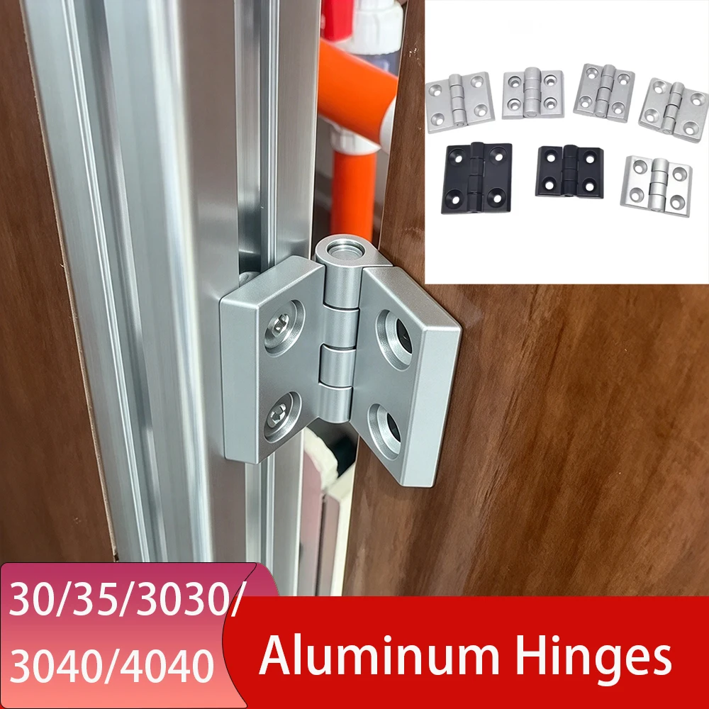Black Sliver Color 3030 3040 4040 Aluminum Profile Metal Hinge Zinc Alloy Hinge Finished Aluminum Hinge Door Hinge Connector