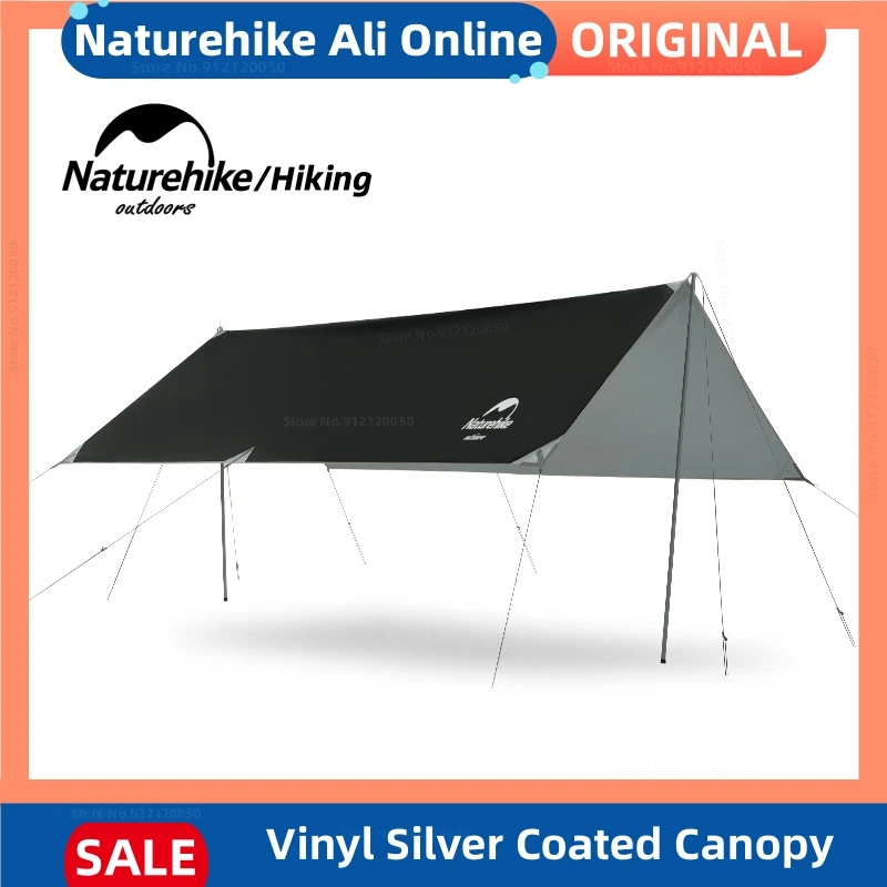 

Naturehike Camping Awning Vinyl Silver Coated Canopy Outdoor Ultralight Beach Picnic Awning Waterproof Sun Protection SunShelter