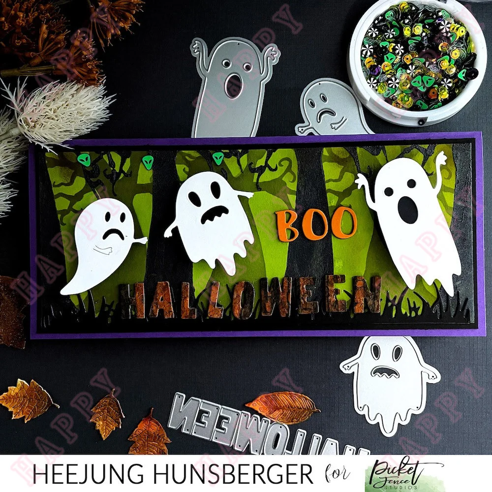 Halloween Metal Cutting Dies And Stencils Ghost Tree Vocabulary Bat Scrapbooking Photo Album Paper Decoration Embossing Template