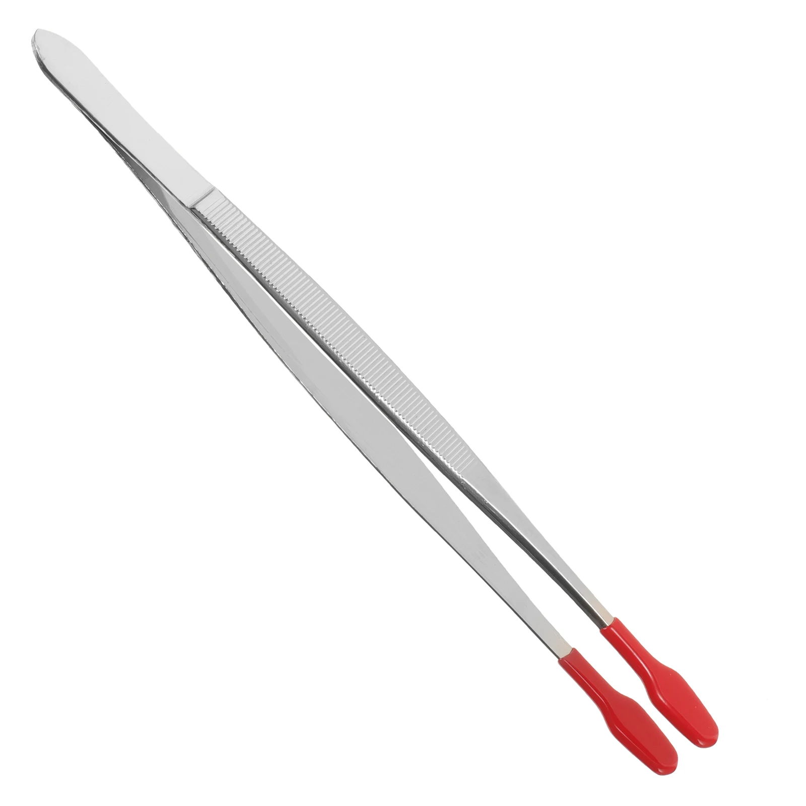 

Rubber Coated Tweezers For Crafts 15cm Stainless Steel Flat Tip Craft Hobby Jewelry Sticker Beads Tool Lab Use