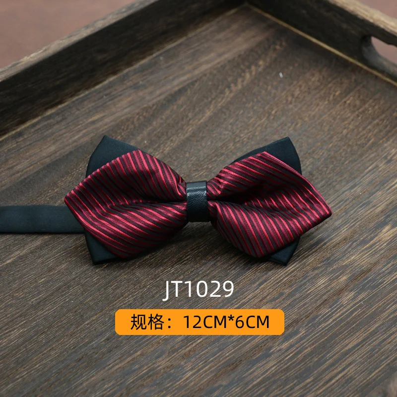 الرجال الكبار ربطة العنق بلون كلاسيكي موضة حفل زفاف رسمي الساتان هدية البلايد متعدد الألوان ضبط الرقبة ربطة القوس فيونكة