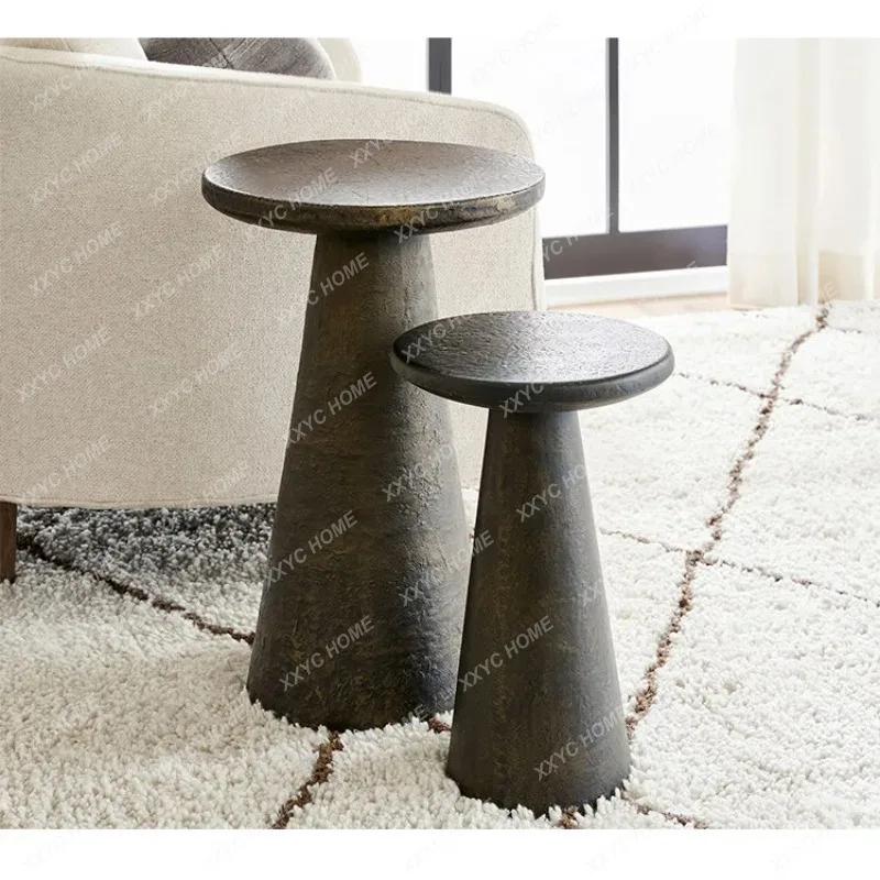 XXMinimalist Designer Round Table  Vintage Outdoor Side Table Living Room Balcony Leisure Coffee Table