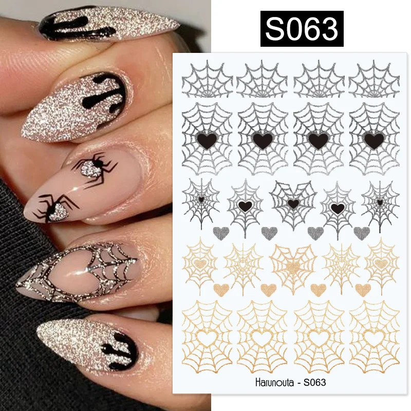 Czarny 3D Leopard paznokci naklejki białe mleko krowa projekt paznokci wąż drukuje suwaki skórki zwierząt folie wzór zebry manicure wystrój