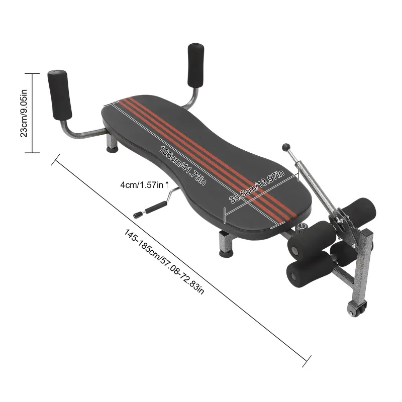 Back Stretch Decompression Bench Inversion Traction Table Home Lumbar Stretching  Traction Bed Gym Workout Stretcher