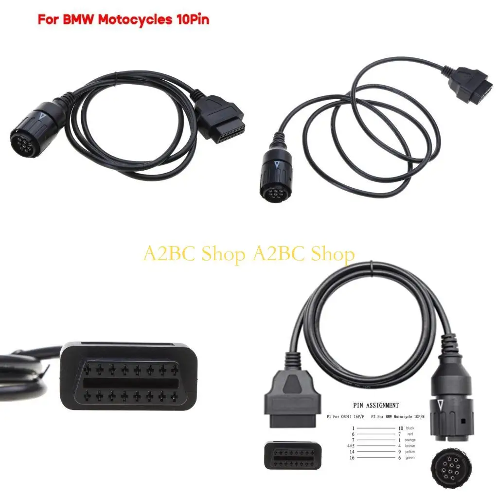 

Кабель адаптера A2BC от 10 коннал до 16pin obd2 -адаптер разъем Диагностический кабель долговечный
