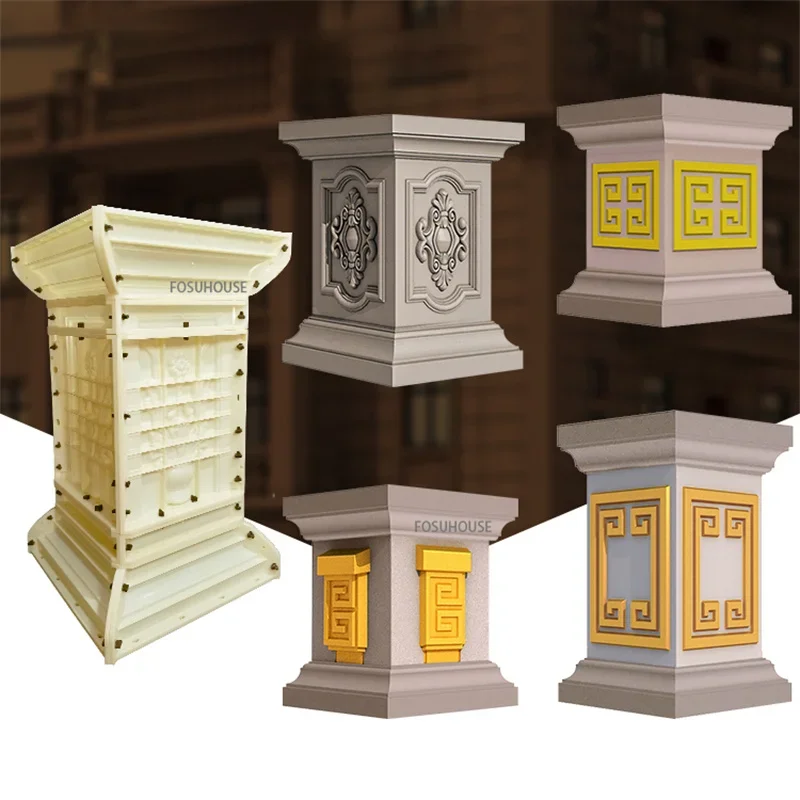 Plastic Roman Column Mold Column Pier Square Column Model Squared Pier Flower Pot Base Balcony Railing Square Pier Cement Mold