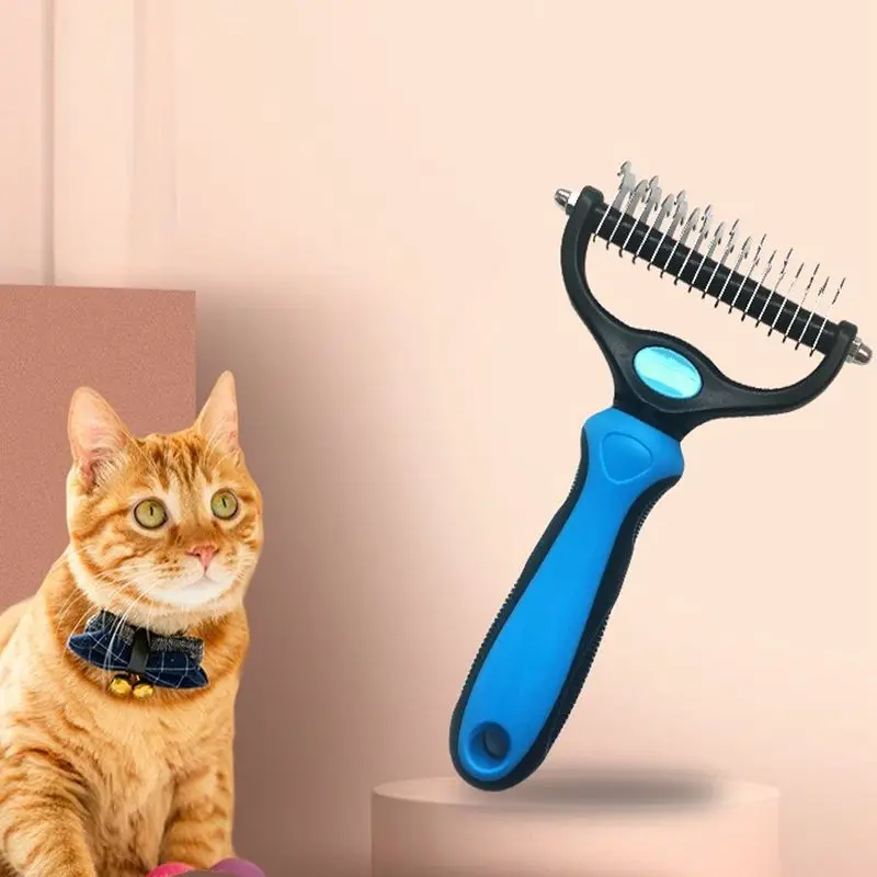 Pet Cat Dog Hair Removal Brush Professional 2-Side Comb Grooming Hair Tools Fur Knot Cutter Pet Fur Trimming Supplies