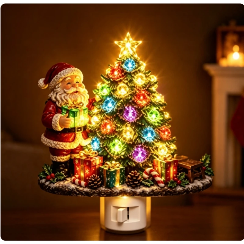 Lampu Malam Pohon Natal Keraji - Home Decor Lighting Tree ulasan dan harga
