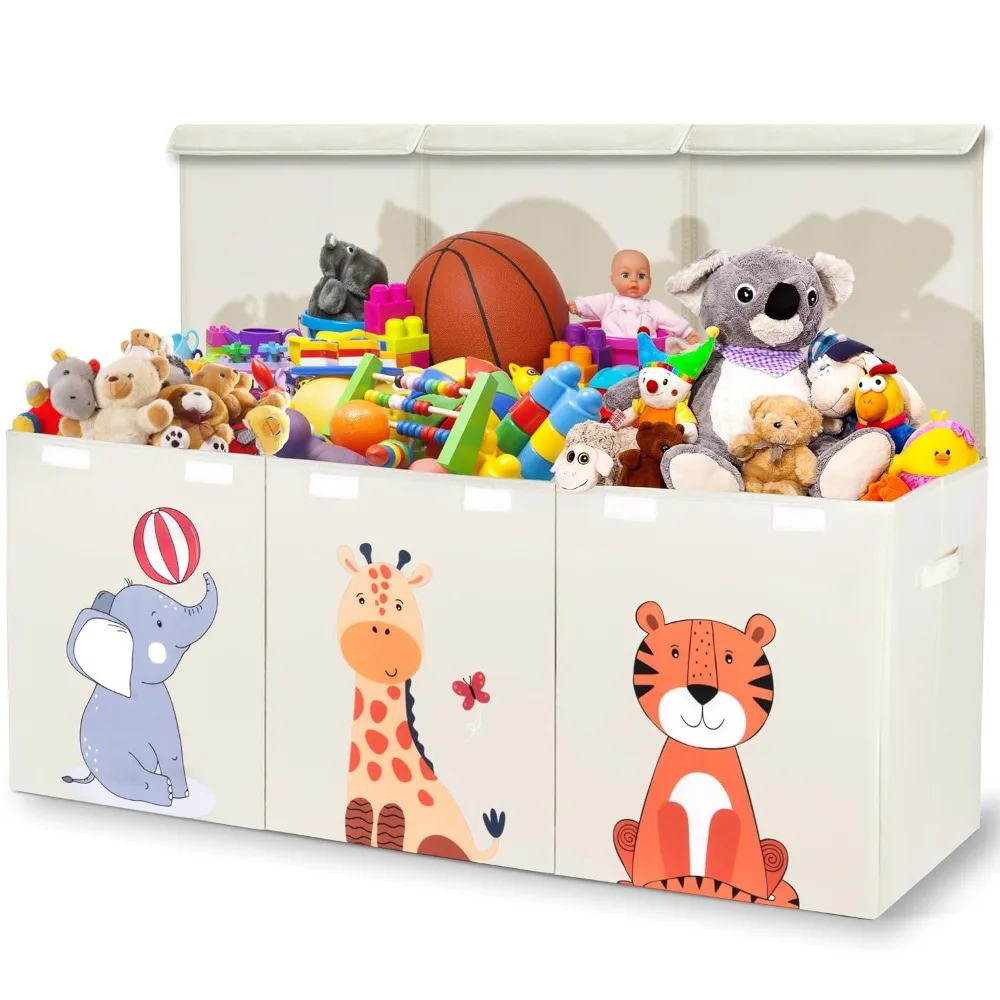 

Large Collapsible Toy Storage Organizer Chest for Kids Toddlers 40x13.5x16.5 Extra Big Toy Box Bin for Living Room