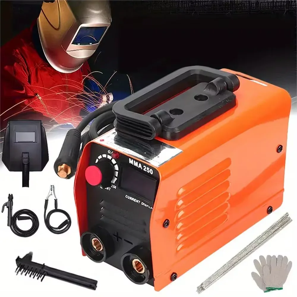 Przenośna spawarka inwertorowa ZX7 250A MMA Arc, spawarka elektryczna 220V, mini urządzenie do spawania do naprawy samochodów, obróbki metalu, 50/60Hz, profesjonalne narzędzie do spawania DIY.