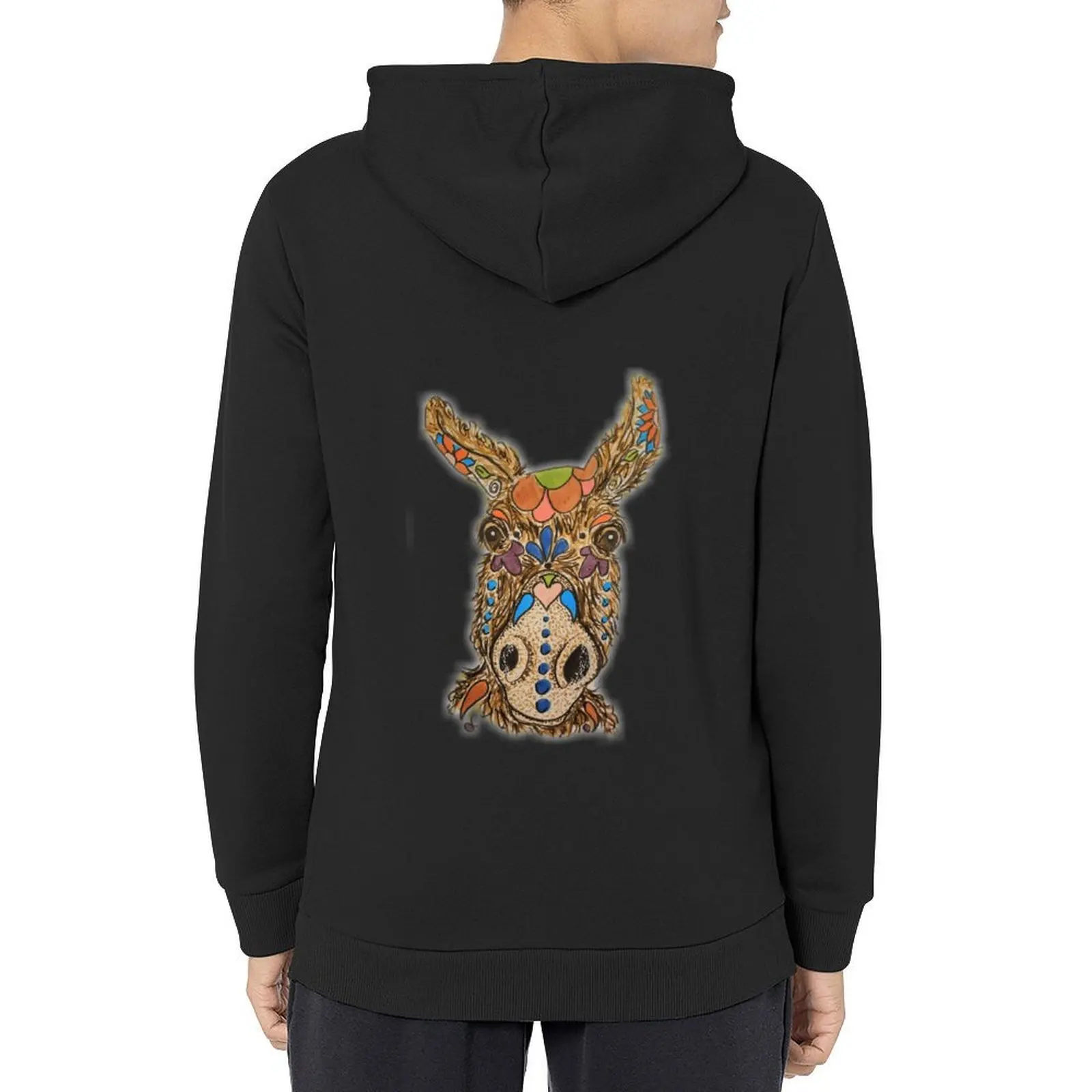 

Sugar Skull donkey Hoodie men's clothes japanese style mens clothing fashion men hoodies for men high quality