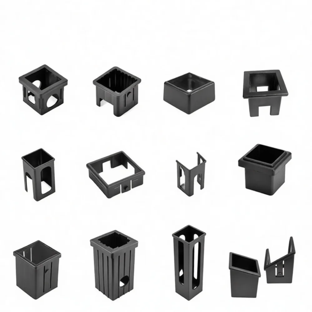Plastic Square Tube Sliding Sleeve Connector For Gym Rack Hardware Fitness Equipment Parts For Structural Support