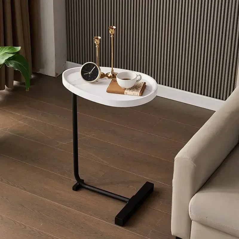 

z Simple Modern Side Table Sofa Corner Table Bedside Reading Oval Coffee Table Tea Solid Wood Counter Top Living Room Furniture