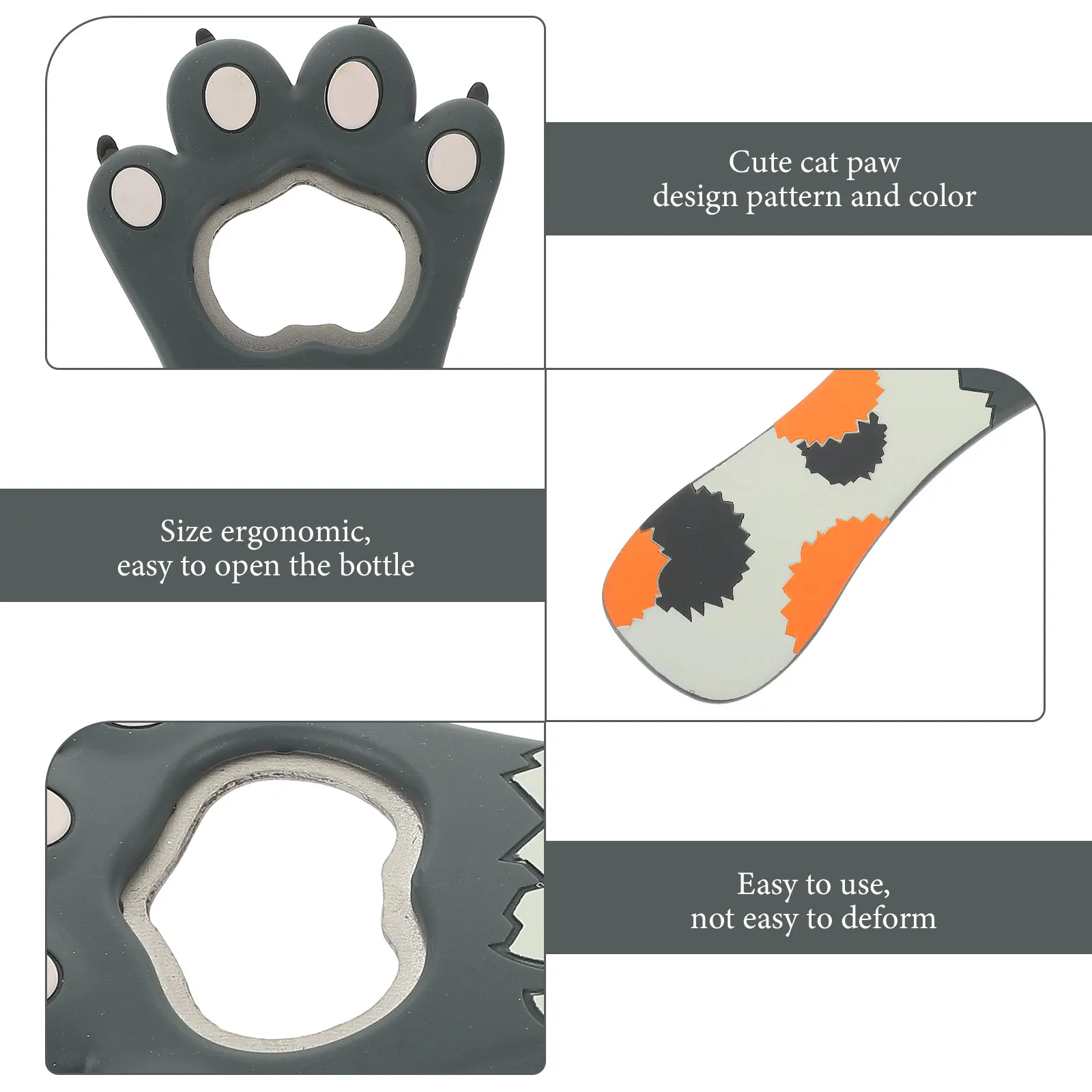 

Cat Claw Bottle Opener Magnetic Fridge Unique Funny Openers Cap Multifunction Stainless Steel Ergonomic Design Perfect Gift Beer