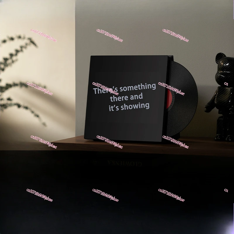 Desktop Lyrics Speaker, Floating Subtitles Vinyl Record Bluetooth Speaker Birthday Gift