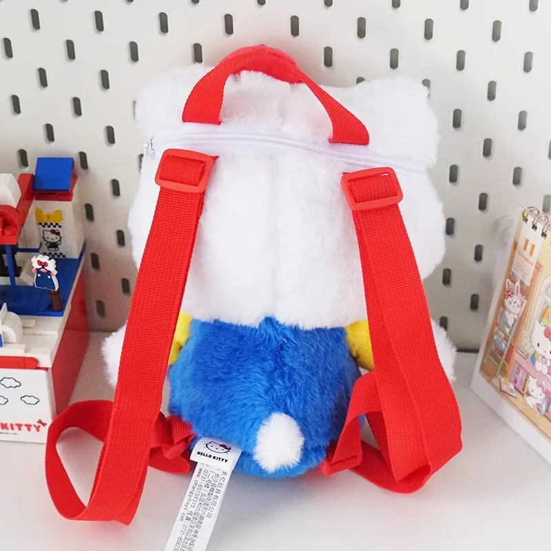 Genuino Anime Sanrio Hello Kitty farcito giocattolo femminile Kawaii KT gatto spalle zaino donna bambino zainetto bambola ragazza regalo di compleanno